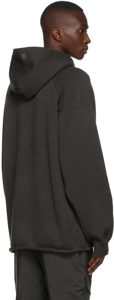 Essentials Black Knit '1977' Hoodie 3