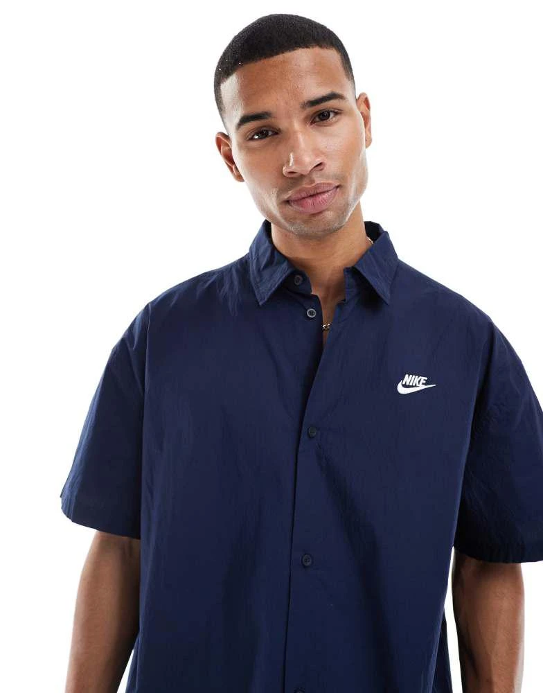 NIKE Nike Club woven shirt in dark navy