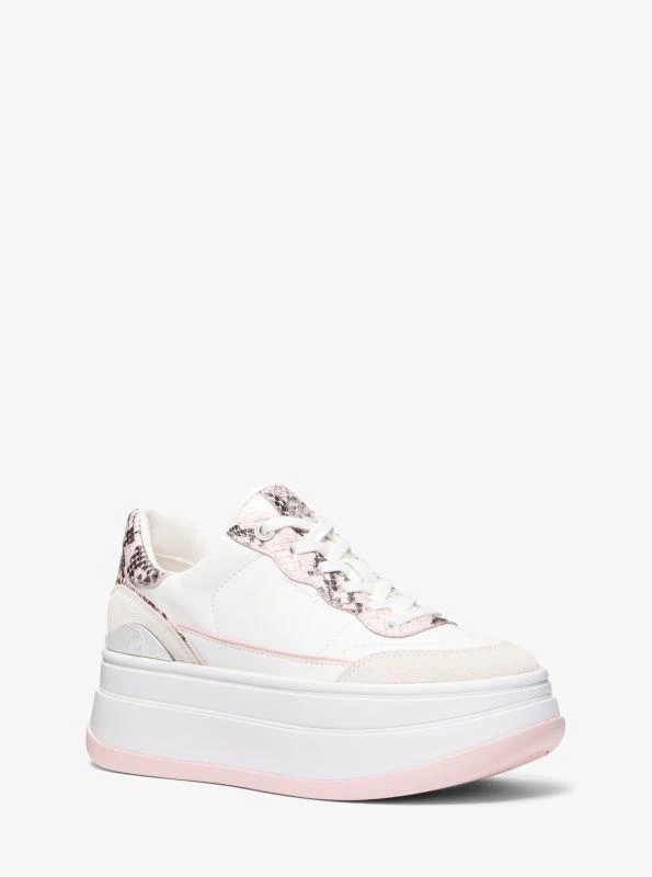 Michael Kors Hayes Leather Platform Sneaker 1