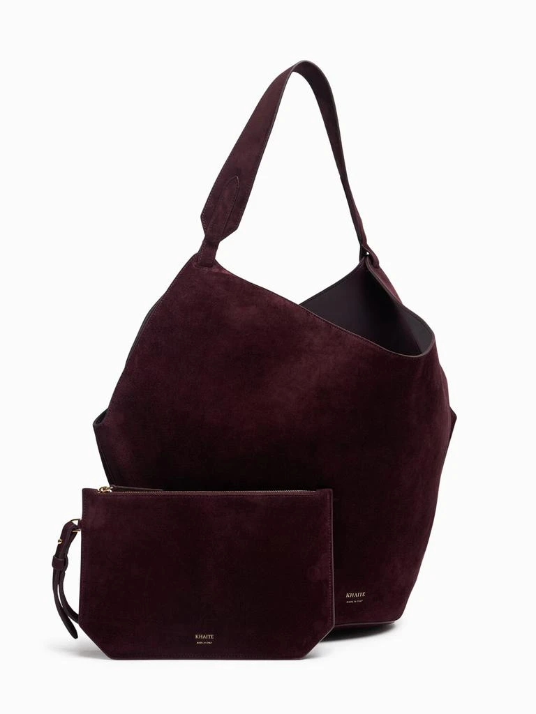 Khaite Medium Lotus Suede Tote Bag 1