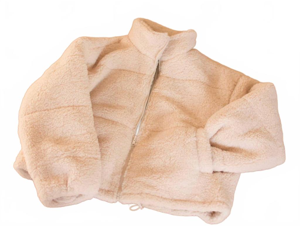 Lush Women's Sherpa Puffer Jacket In White