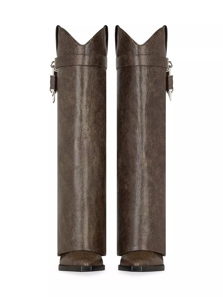 Givenchy Shark Lock Cowboy Boots In Leather 3