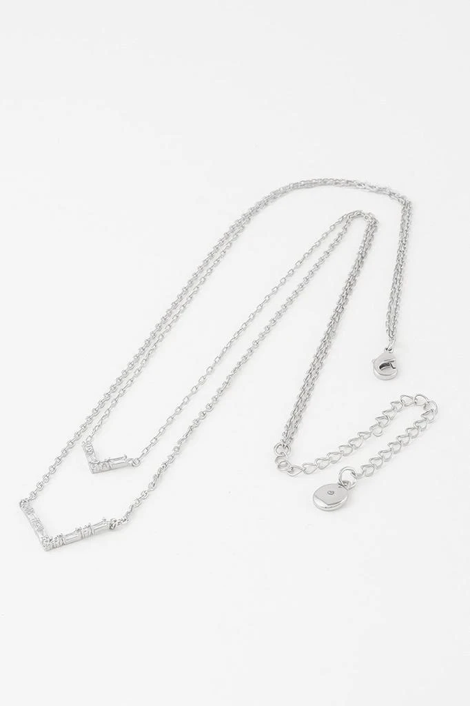 TRUEDAMES Double Crystal V Necklace 4