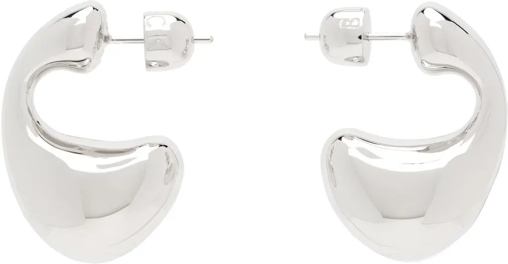 Maria Black Silver Dolphin Large Earrings