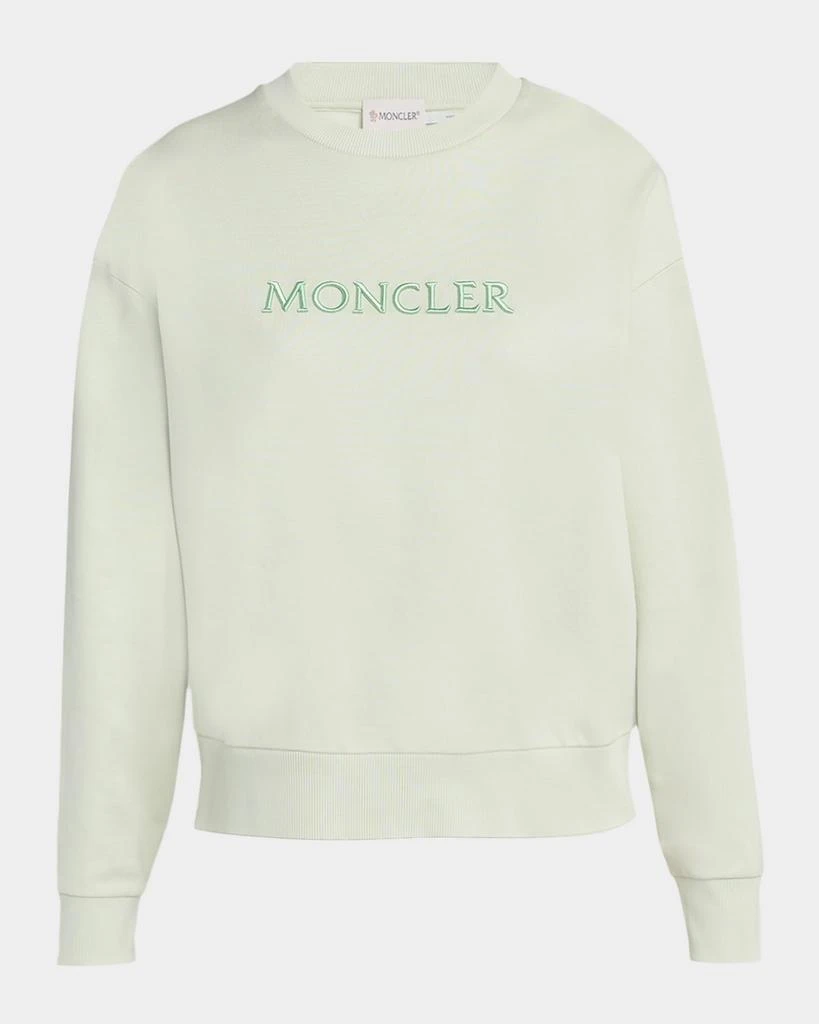 Moncler Embroidered Logo Crewneck Sweatshirt