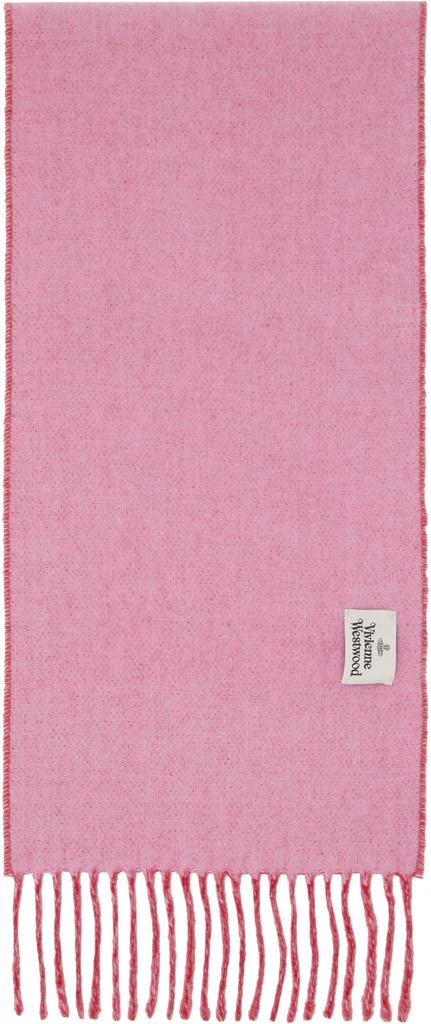 Vivienne Westwood Red & Pink Double Logo Scarf 2