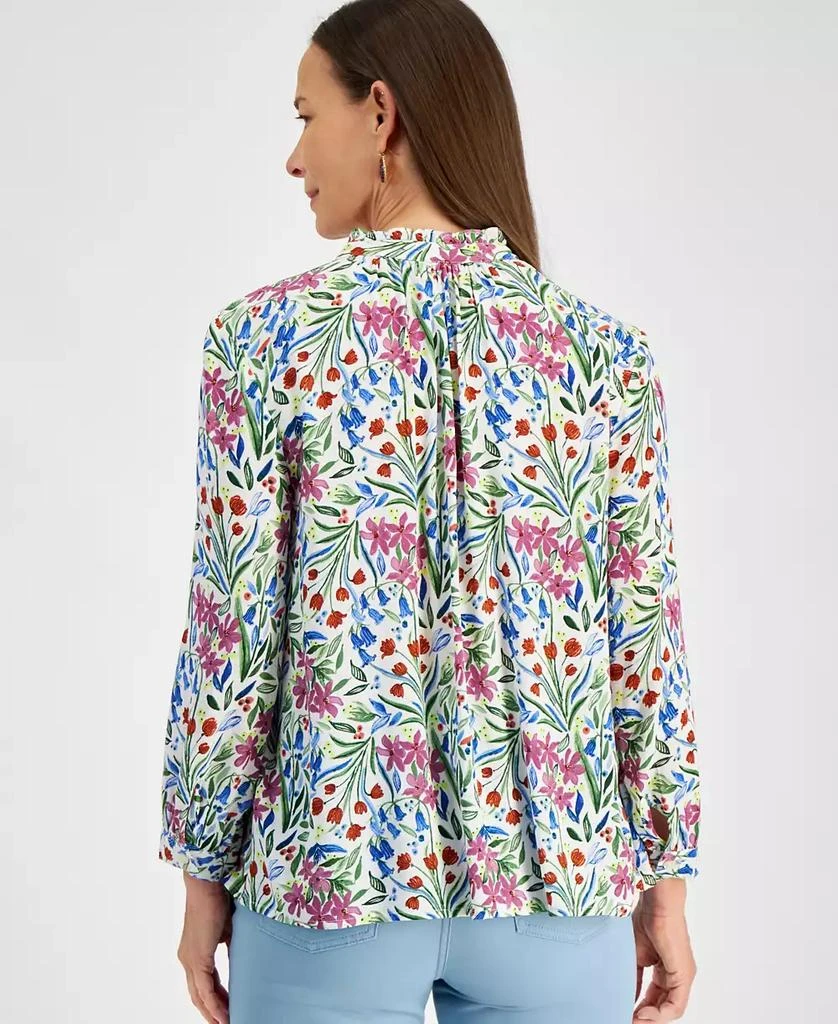 Style & Co Petite Floral-Print Button-Front Blouse, Created for Macy's 4