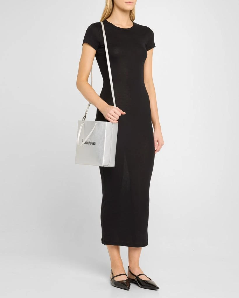 Gigi New York Neiman Marcus Metallic Vegan Leather Tote Crossbody Bag 6