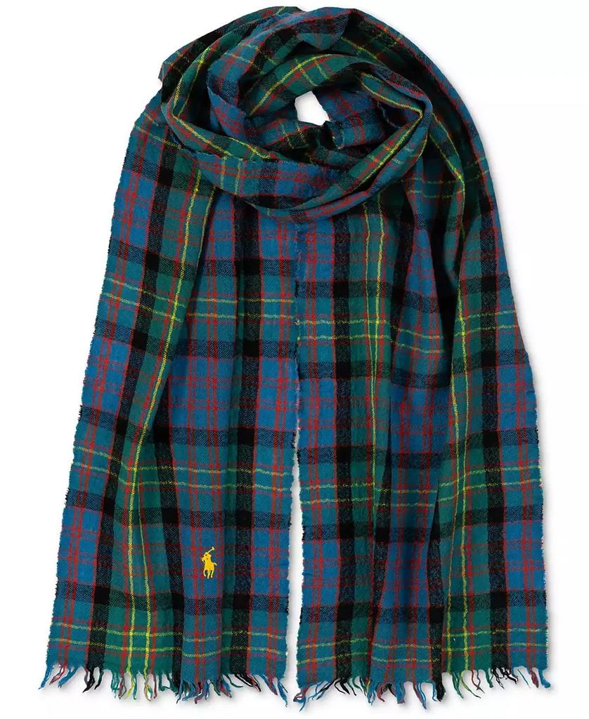 Ralph Lauren Men
s Outdoor Crinkle Plaid Scarf