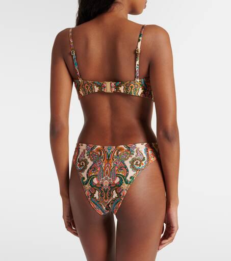 【Zimmermann】Ottie paisley ring-detail bikini Zimmermann Ottie paisley ring-detail bikini Zimmermann