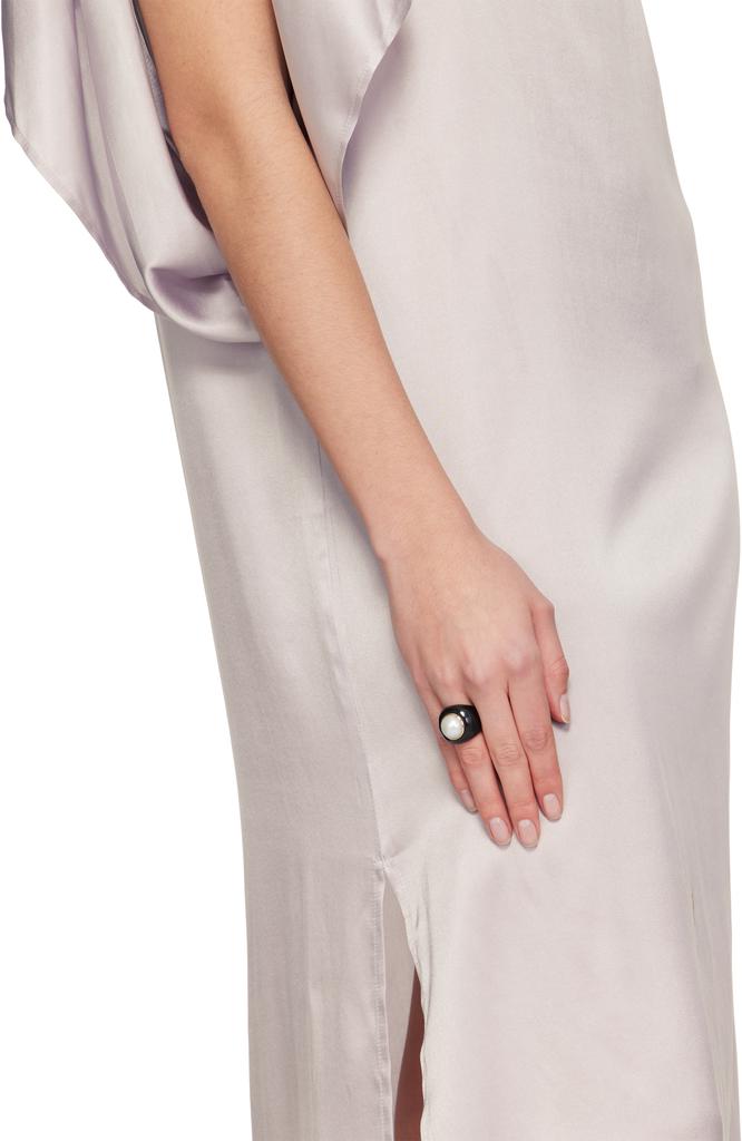 Sophie Buhai Black & Gold Pearl Moon Ring