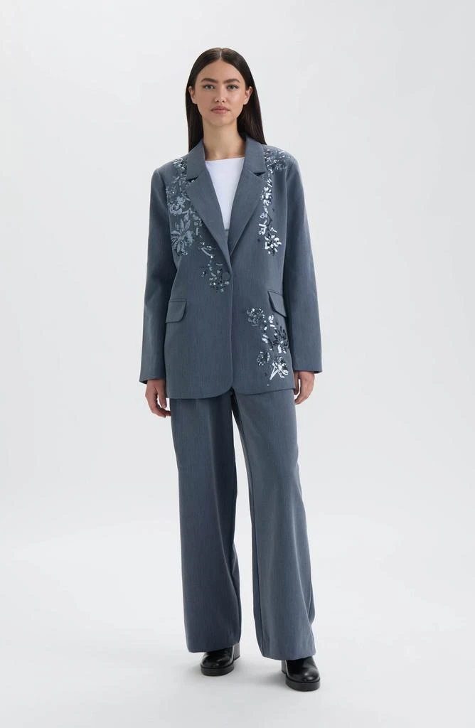 NVLT Sequin Embellished Single Button Blazer 5