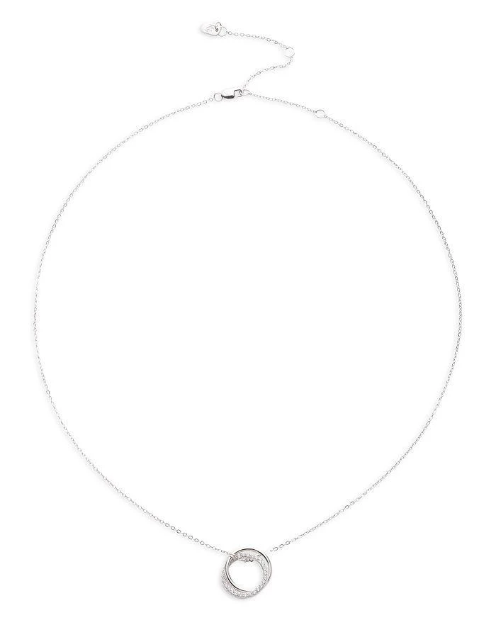 Ralph Lauren Pavé Ring Pendant Necklace in Sterling Silver, 16"-19"