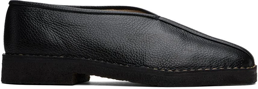 Lemaire Black Piped Crepe Slippers 1