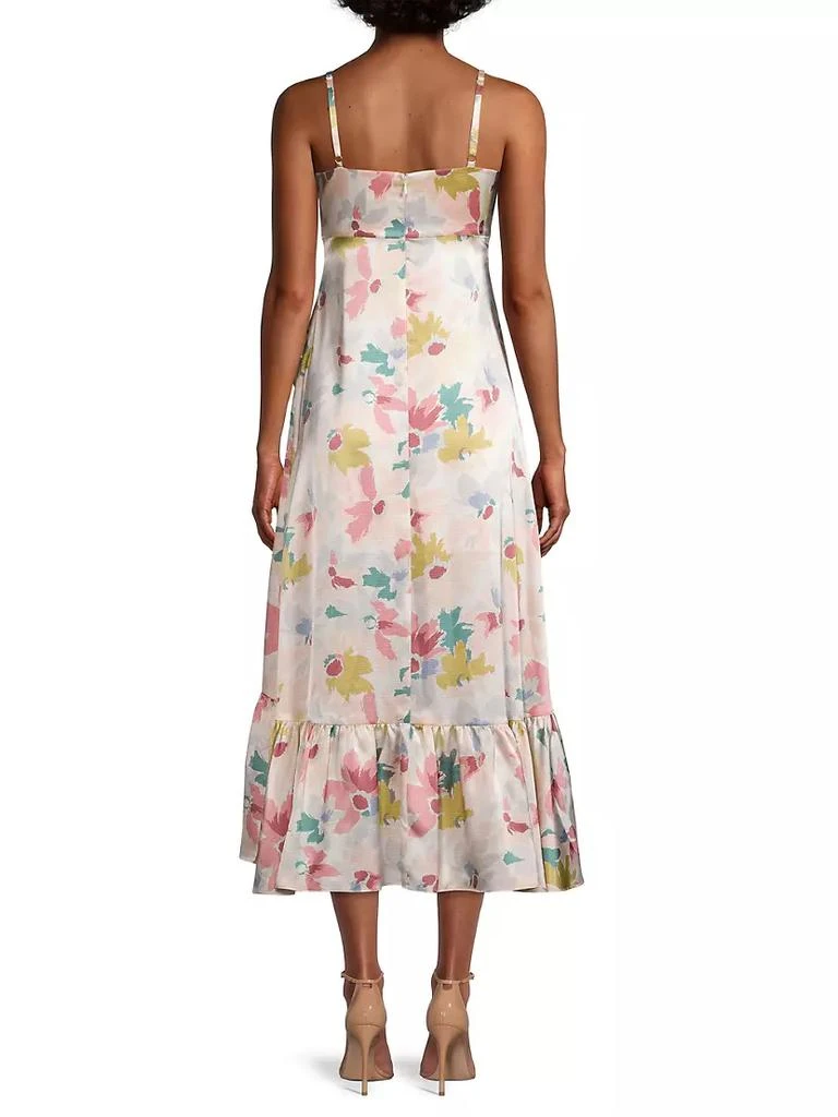 Likely Calista Tie-Front Satin Midi-Dress 5