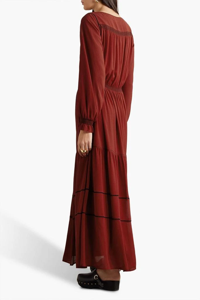 See by Chloé Embroidered georgette maxi dress 3