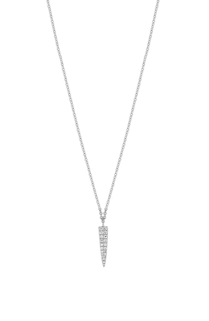 Bony Levy 18K White Gold Pavé Diamond Pendant Necklace - 0.09ct.