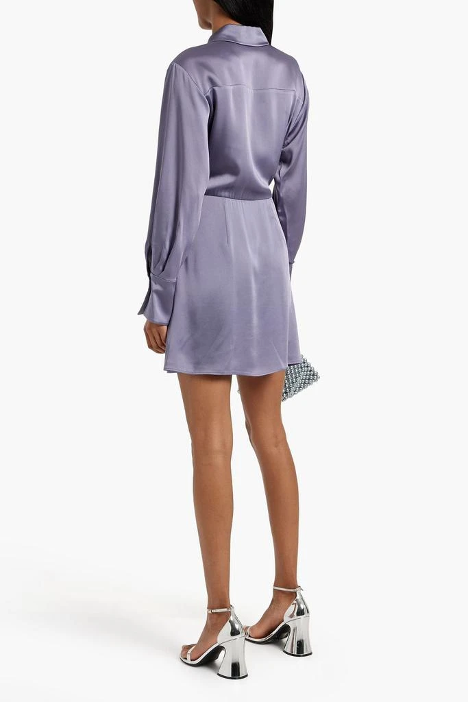 SIMKHAI Talit wrap-effect satin mini dress 3