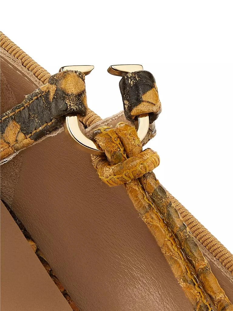 Ulla Johnson Lucy 40MM Embossed Leather T-Strap Pumps 5