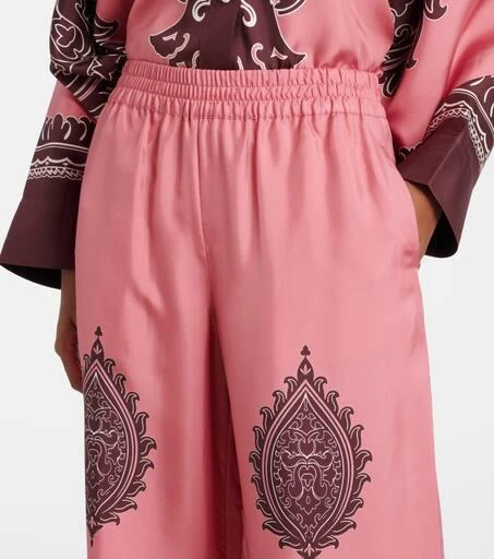 LA DOUBLE J Printed silk palazzo pants 4