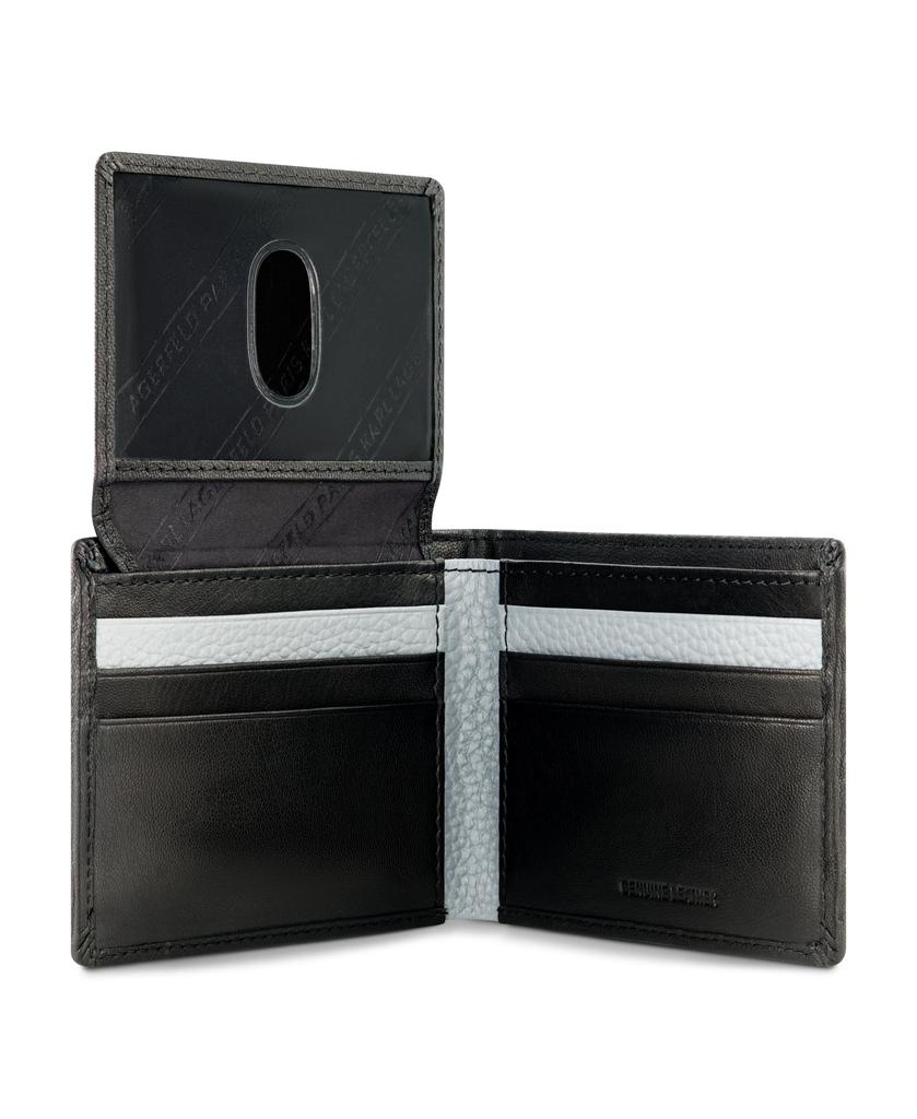Karl Lagerfeld Paris LEATHER BILLFOLD WITH INTERNAL ID FLAP