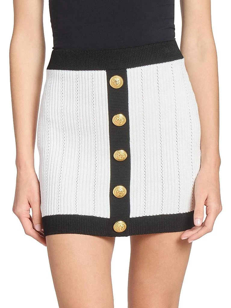 Balmain Torsade Knit Miniskirt 2
