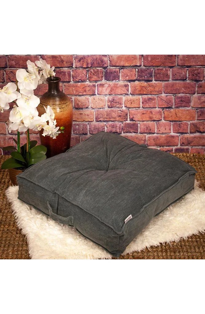 Parkland Alena Transitional Charcoal Floor Pillow 5