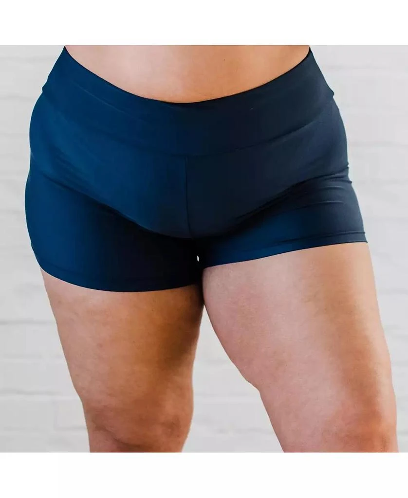 Calypsa Plus Size Maya Tankini Swim Top With Built-In Bra and Swim Shorts Set 2