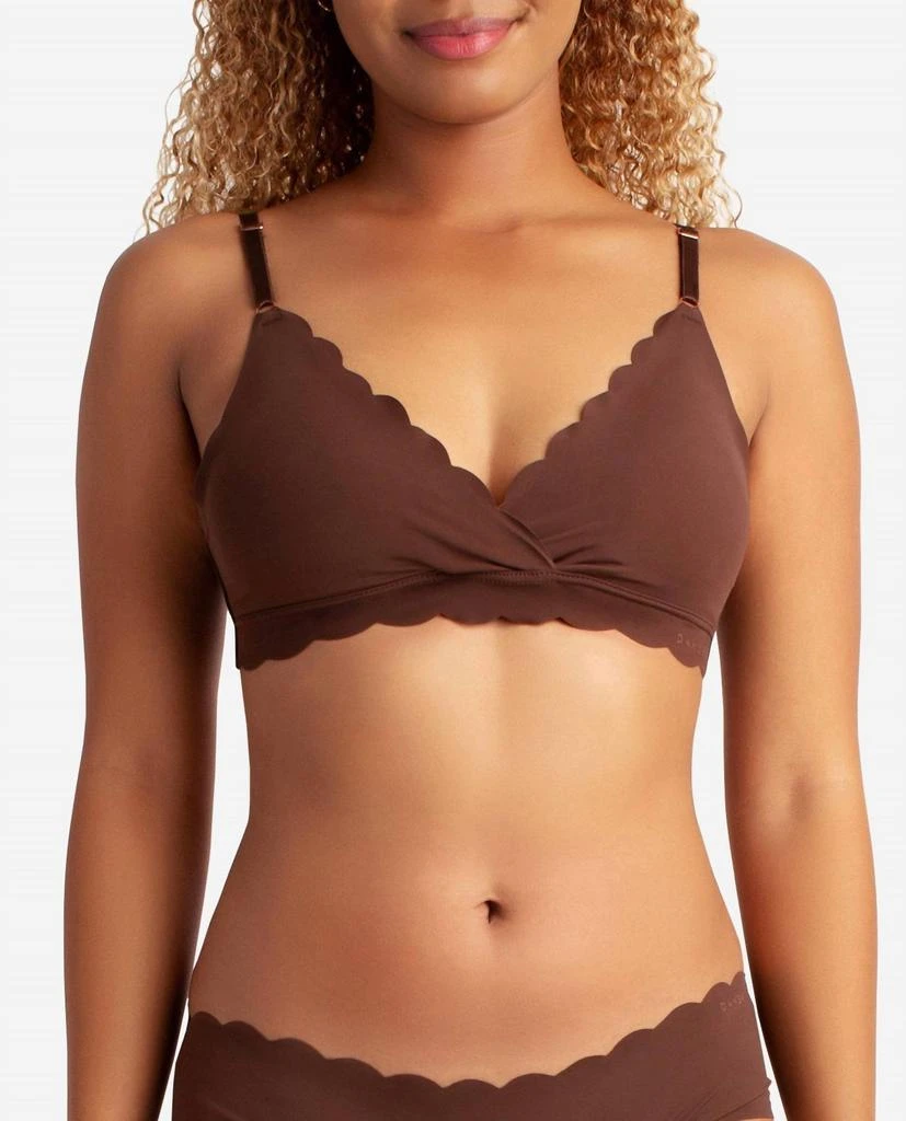 Danskin Danskin - Women's 2-pack Laser Wire Free Bra With Scallop Edge 4
