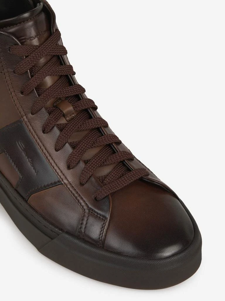 Santoni Santoni Leather Paneled Sneakers 5