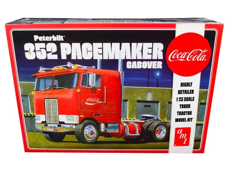 AMT Skill 3 Model Kit Peterbilt 352 Pacemaker Cabover Truck "Coca-Cola" 1/25 Scale Model by 1
