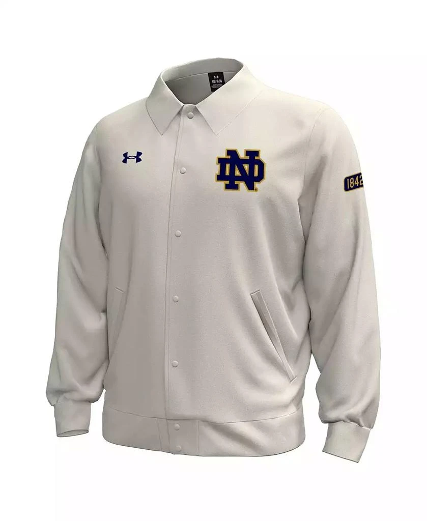 Under Armour Under Armor Men
s Stone Notre Dame Fighting Irish Gameday Icon Full-Snap Fleece Jacket 3