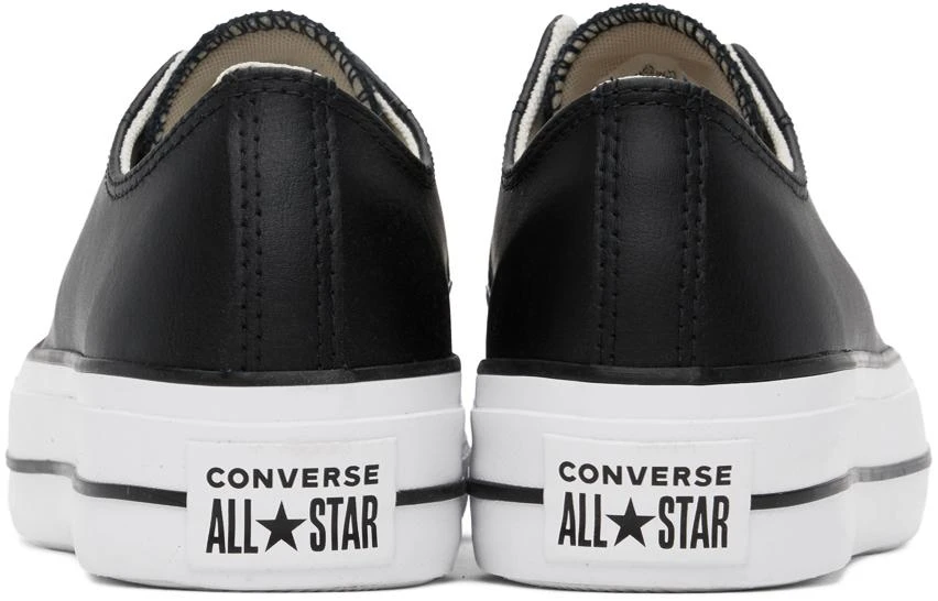 Converse Black Chuck Taylor All Star Platform Leather Low Top Sneakers 2