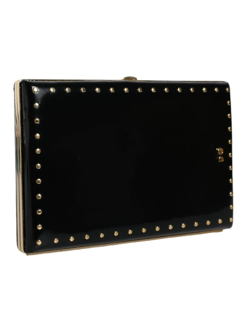 Dolce 
Gabbana Leather Studs gold Frame Clutch Evening Purse Women
s Bag 2