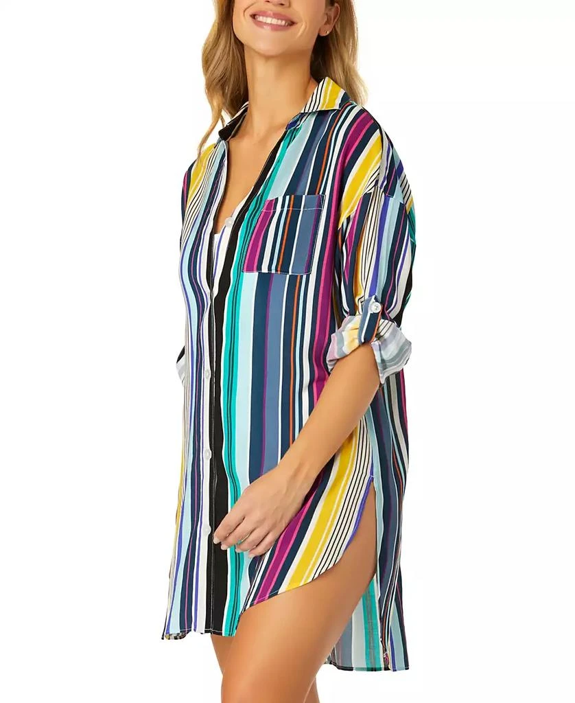Anne Cole Women's Boyfriend Shirt Swim Cover-Up 3