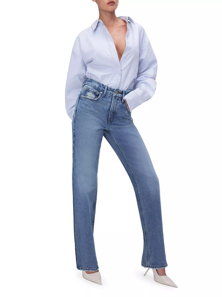 Good American Good 90'S Yoke Straight Jeans