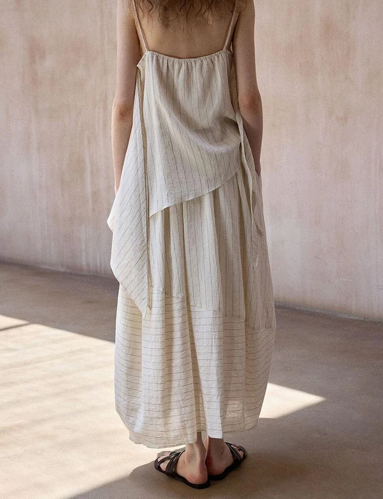 Pixie Market Cream Striped Cocoon Skirt 6