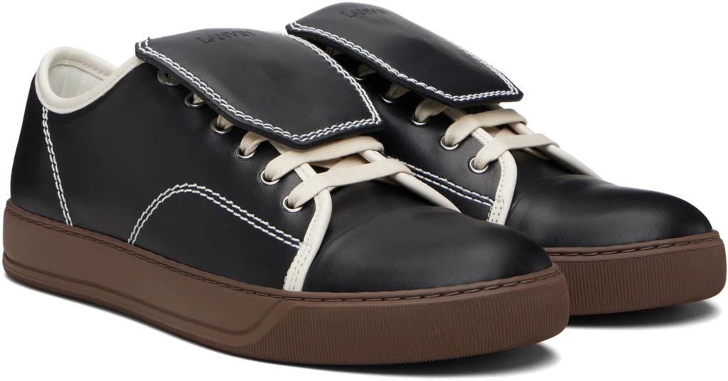 Lanvin Black DBB1 Leather Tongue Sneakers 4