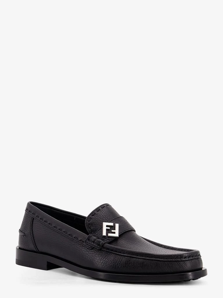 Fendi FF Metal leather loafers 3