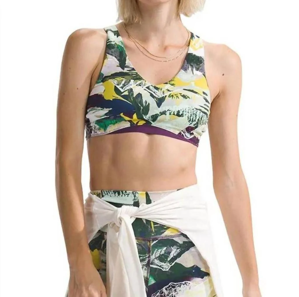 The North Face Dune Sky Sports Bra In Black Currant Purple Trail 1