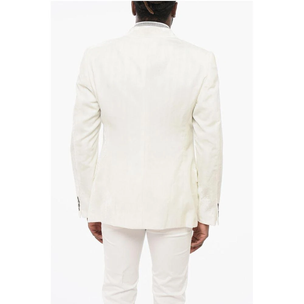 Armani EMPORIO Jacquard Velour Blazer with Peak Men's Lapel 2