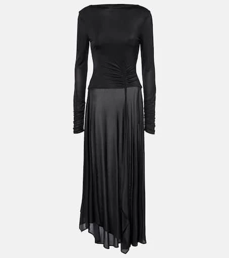 Acne Studios Gathered asymmetric maxi dress 1