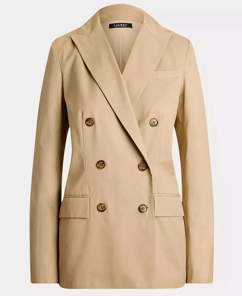 Ralph Lauren Women's Double-Breasted Cotton Twill Blazer 5