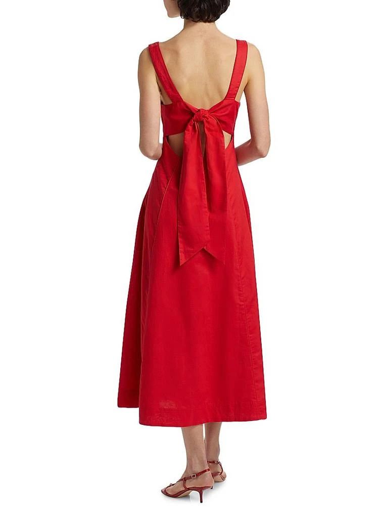 white christmas dresses Birdie Linen Square Neck Dress Summer White main image 0