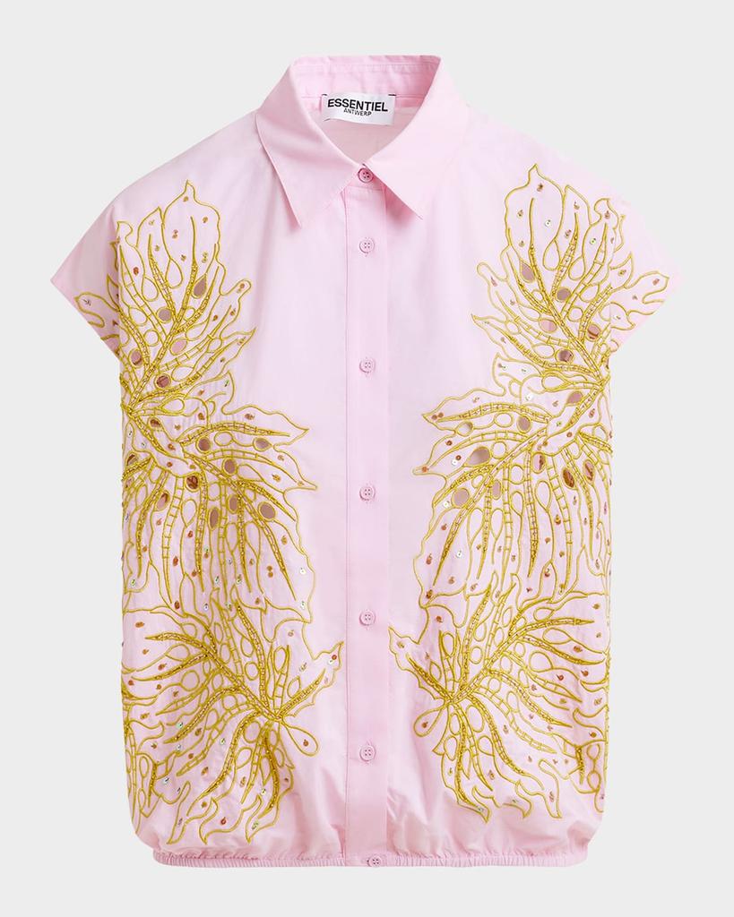 Essentiel Hebraska Embroidered Button-Front Shirt