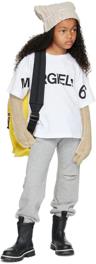 MM6 Kids Gray Zip Vent Track Pants 4