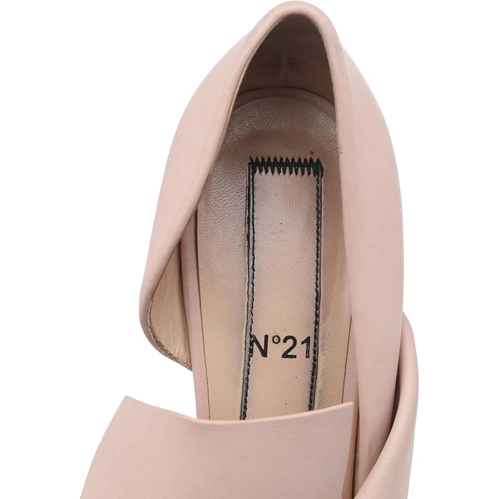 N°21 N° 21 Beige Leather Abstract Bow Pointed Toe Pumps Size 39 7