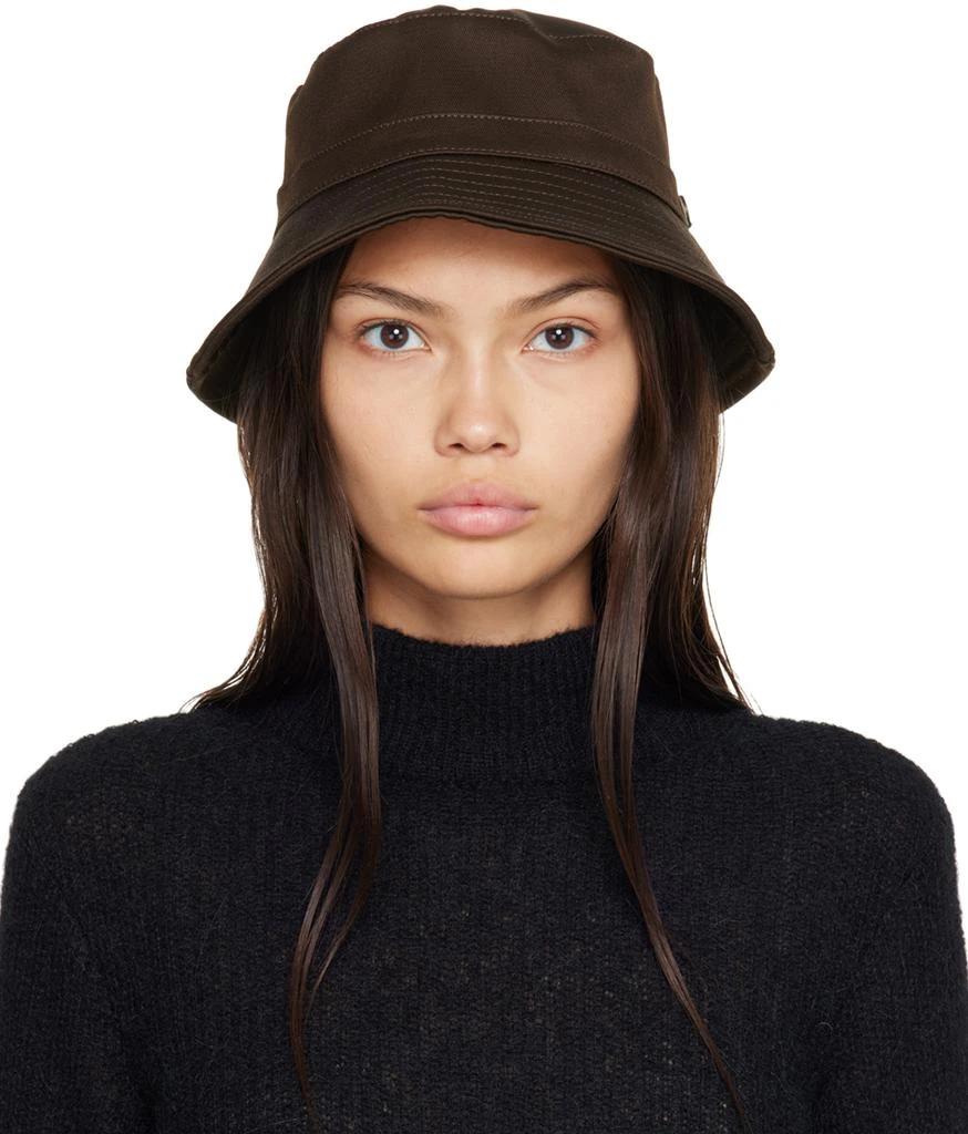Our Legacy Brown Mother-Of-Pearl Bucket Hat 1