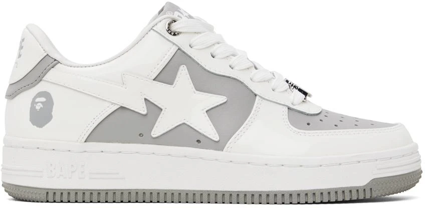 Bape White & Gray STA #6 Sneakers 1