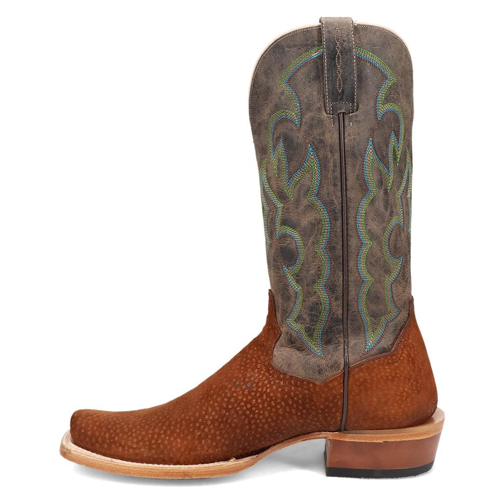 Dan Post Boots Cappy Carpincho Embroidered Square Toe Pull On Cowboy Boots 3